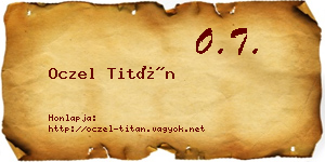 Oczel Titán névjegykártya